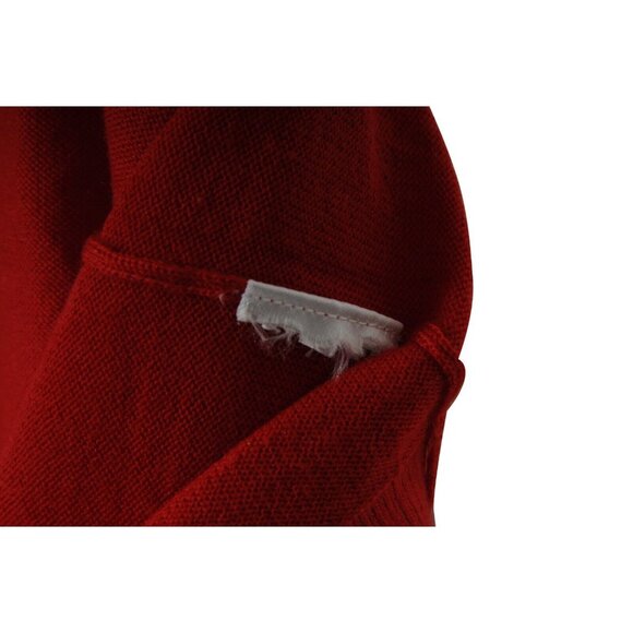 Zadig & Voltaire Womens Love Sweater Medium Red Wool Pullover Logo Sleeve - Picture 8 of 9